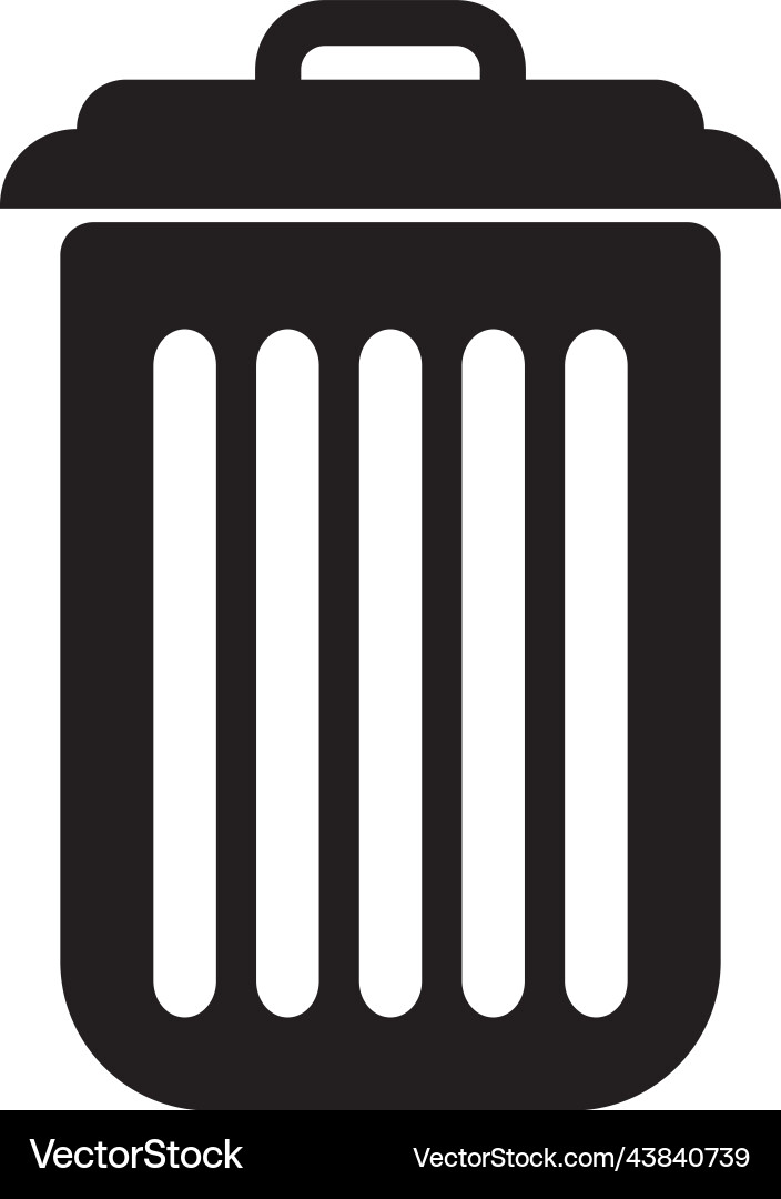 Trash can icon Royalty Free Vector Image - VectorStock