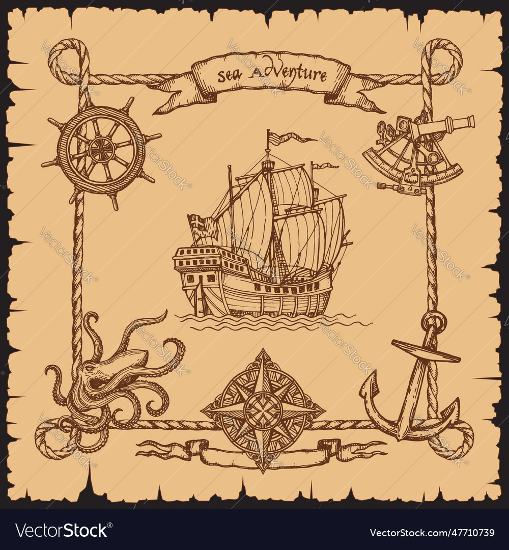 Pirate Ship Border