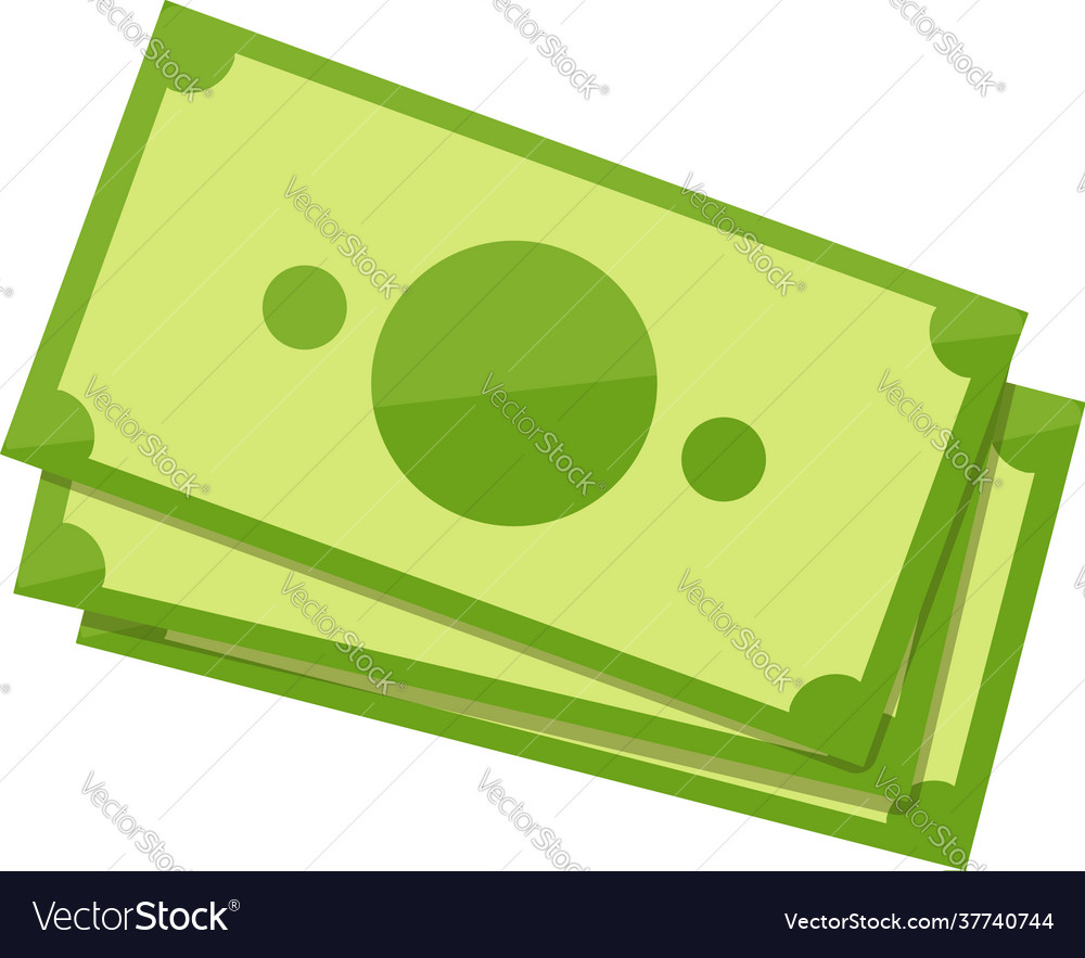 Bank Cash Currency Icon Cartoon Style Royalty Free Vector