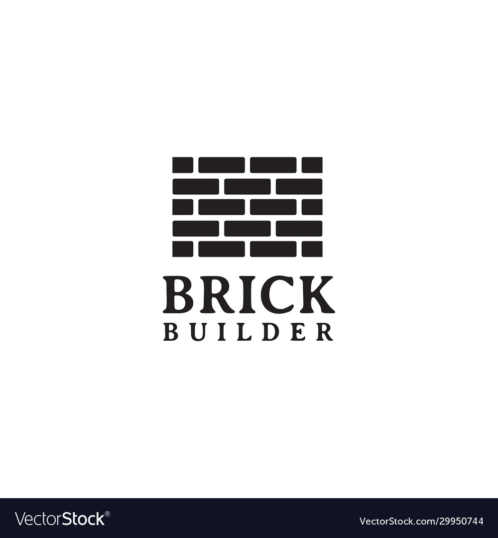 Brick and tile company logo design template Vector Image