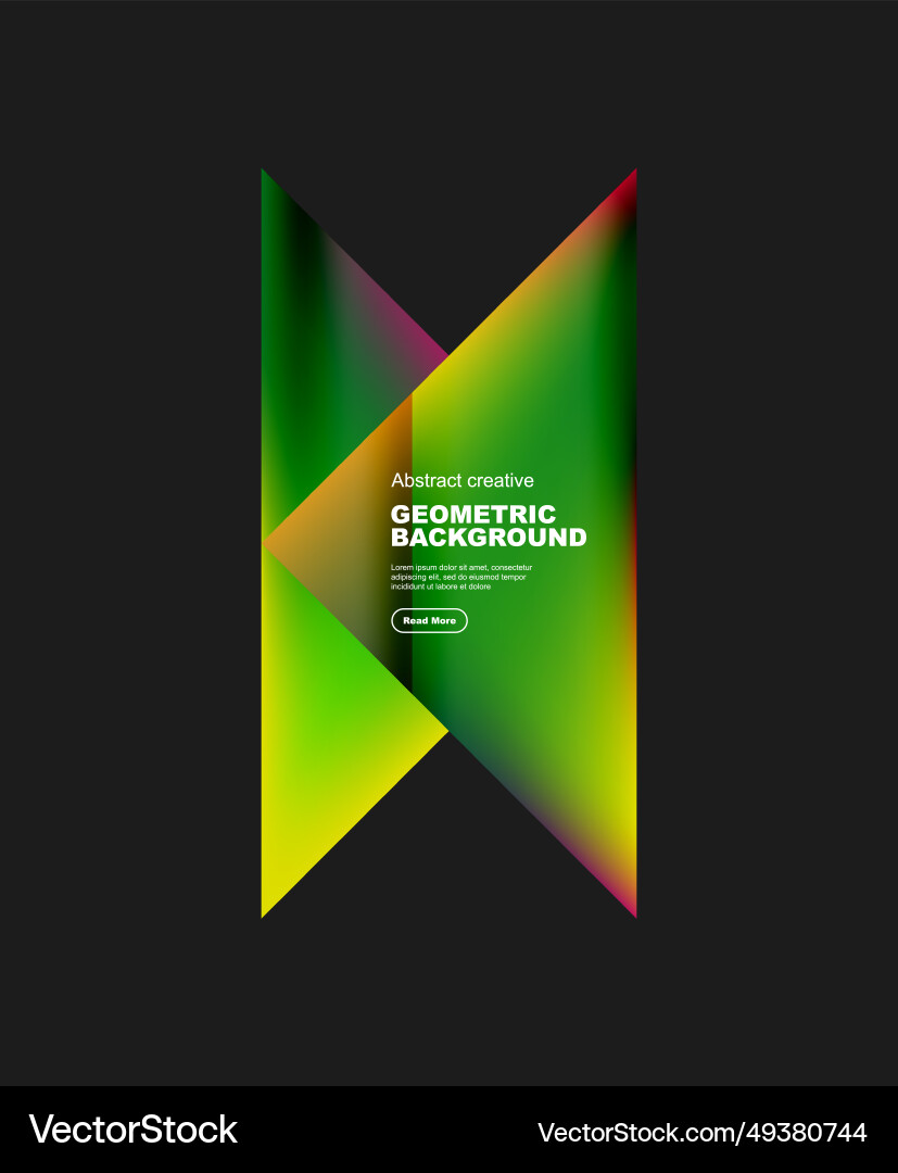 Gradient triangles abstract background Royalty Free Vector