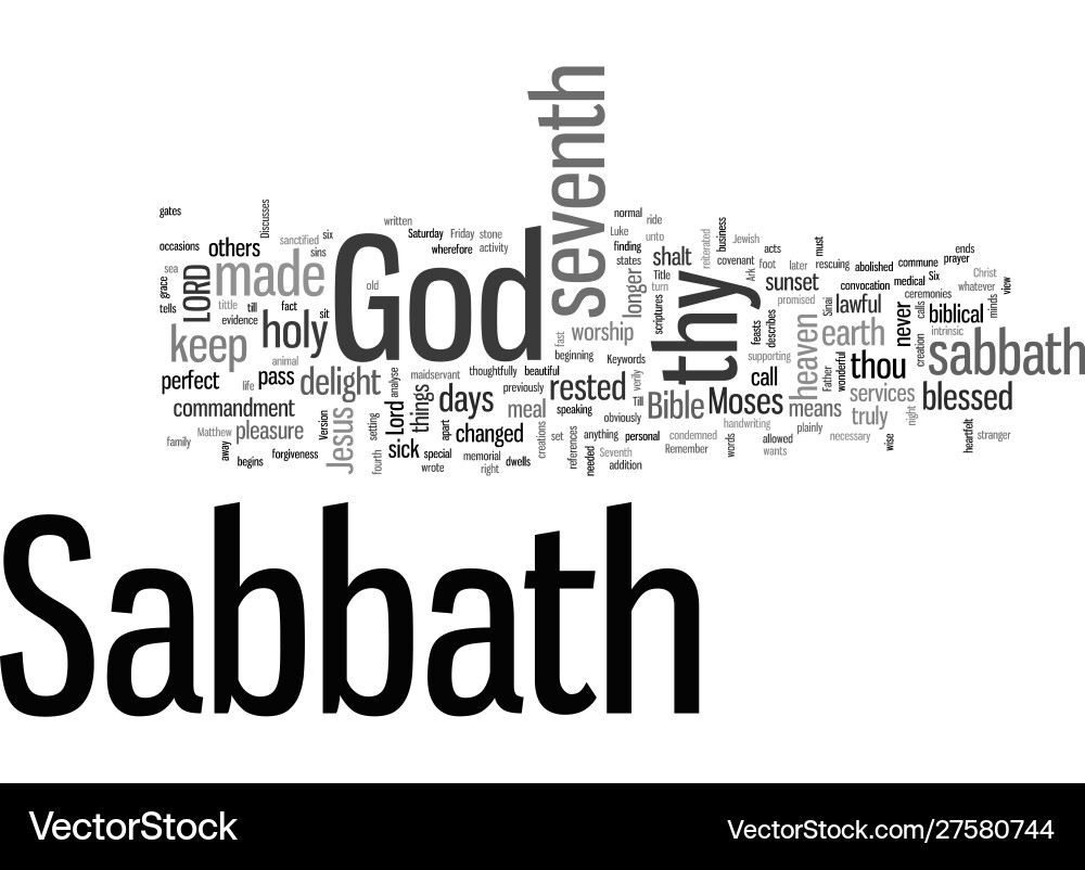 Is Seventh Day Really Sabbath Royalty Free Vector Image