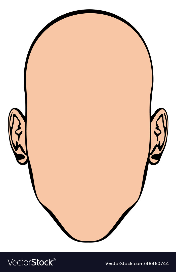 Male Head Template Faceless Portrait Generic Vector Image