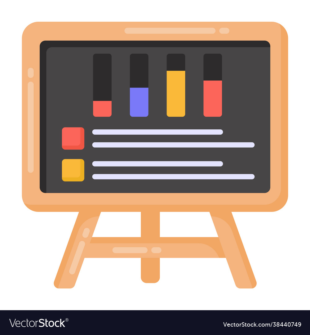 Chart board Royalty Free Vector Image VectorStock