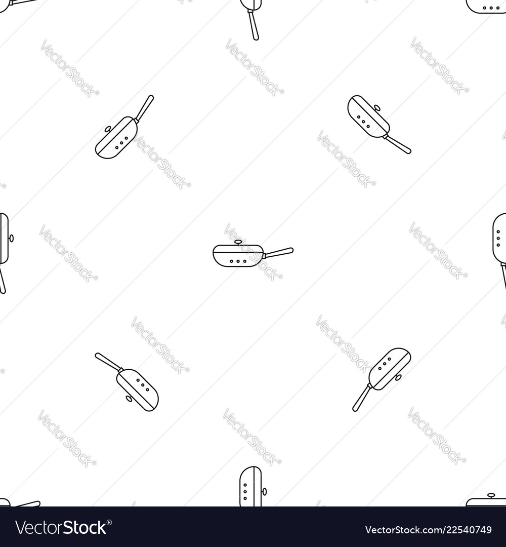 Closed fry pan pattern seamless Royalty Free Vector Image