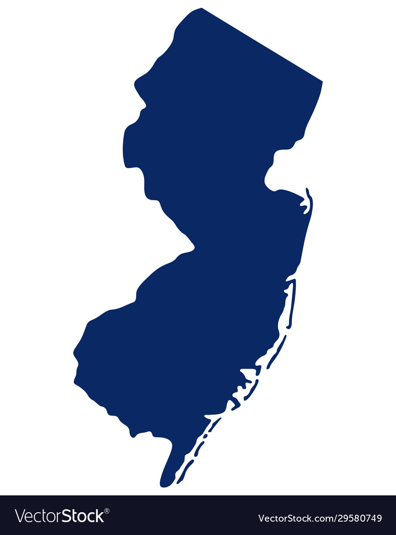 map-new-jersey-in-blue-colour-royalty-free-vector-image