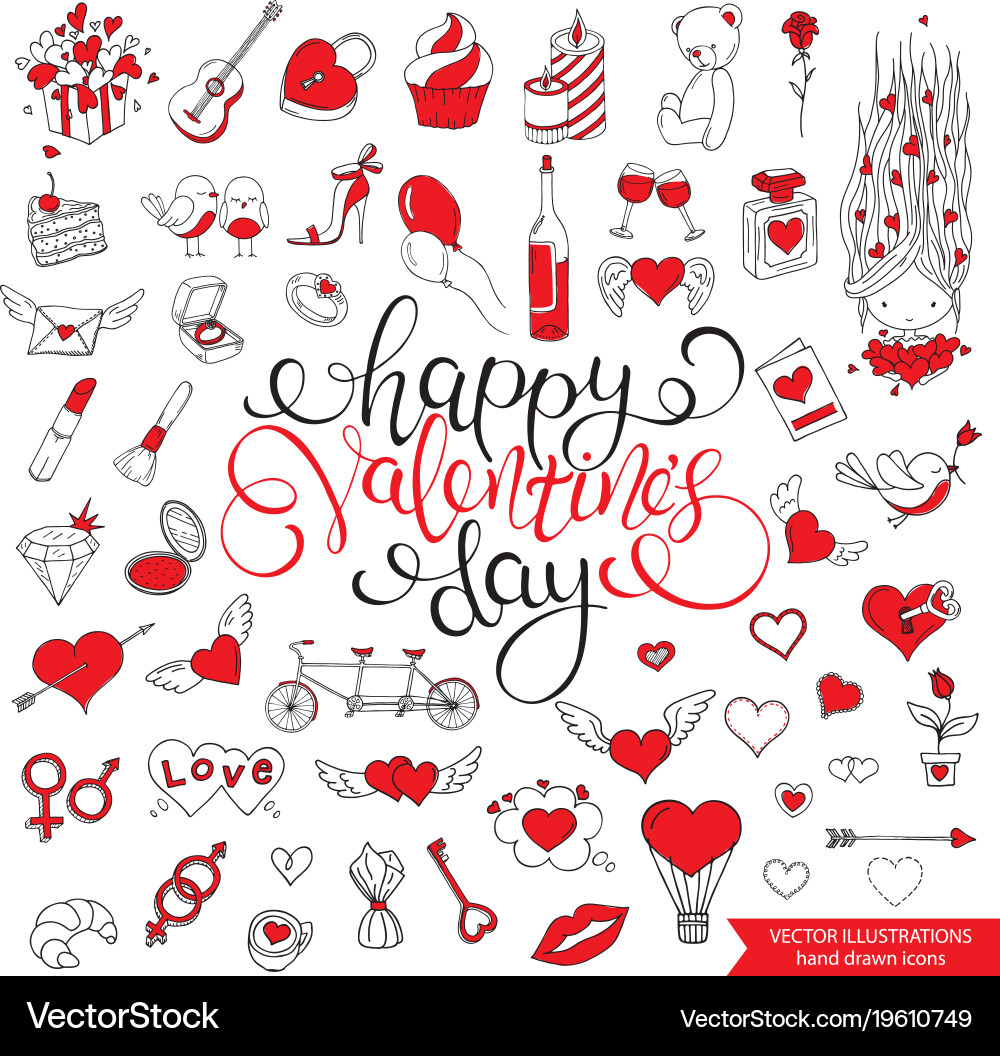 Romantic seamless pattern valentines day Vector Image