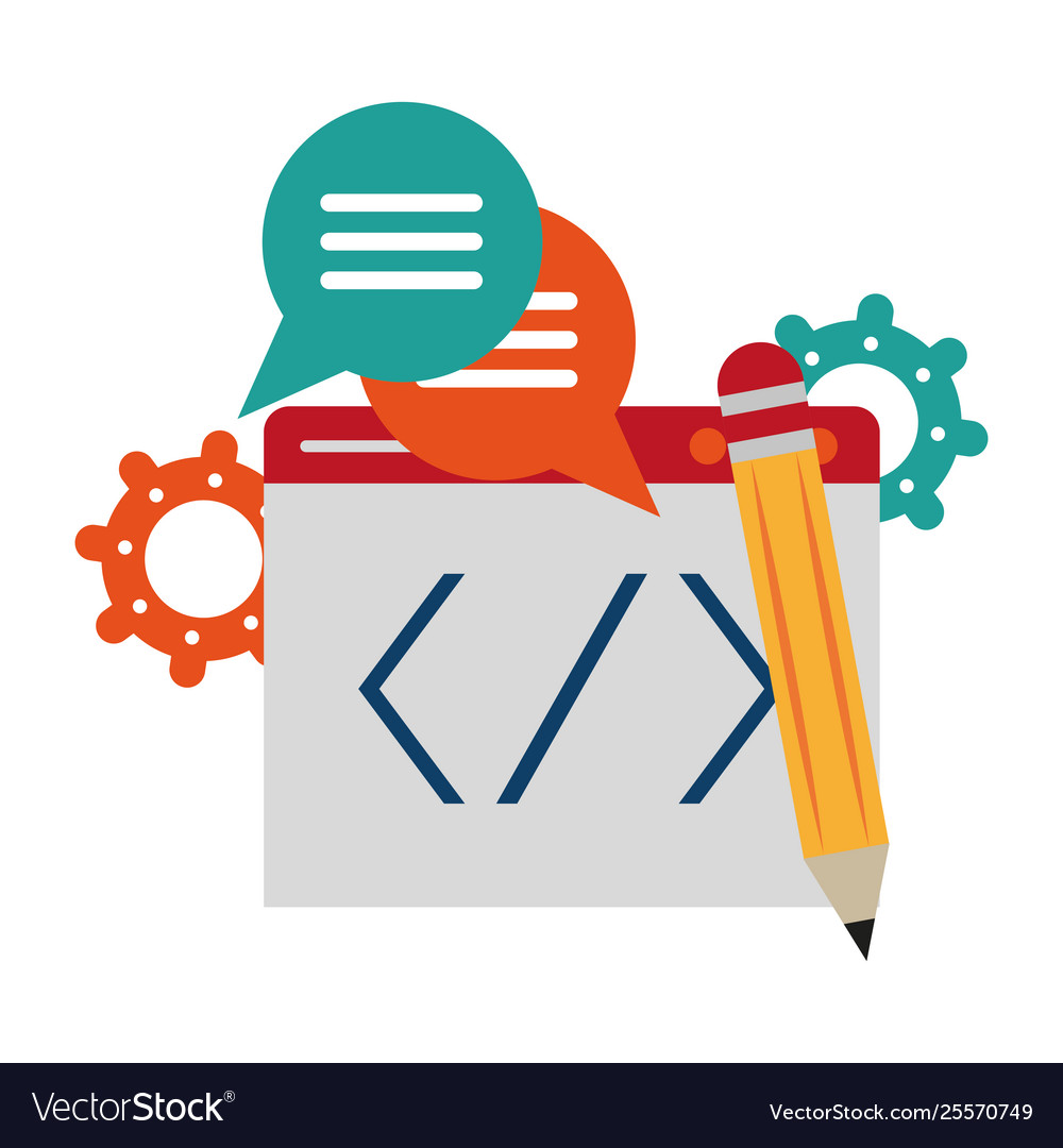 Software programming code symbols moon cloud Vector Image