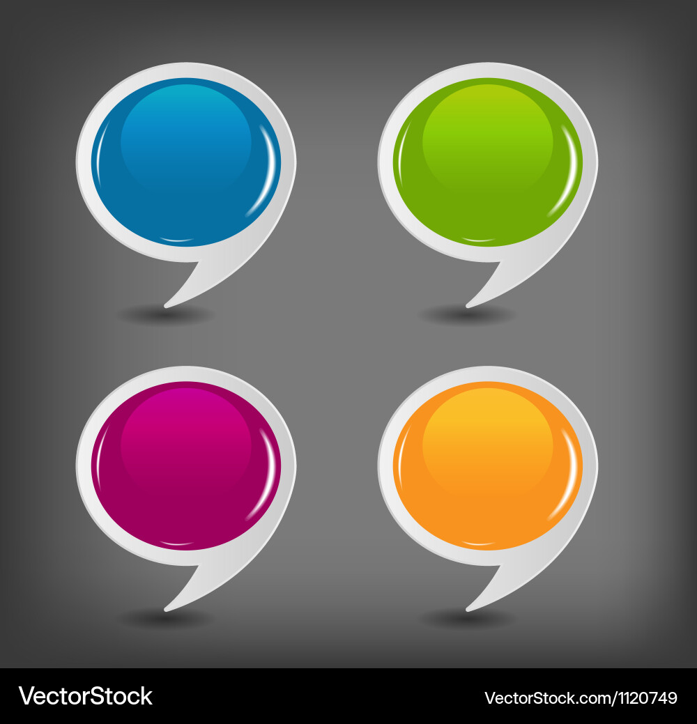Speech bubbles set Royalty Free Vector Image - VectorStock