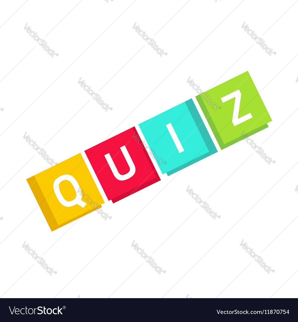 Download Quiz logo in cubes questionnaire show icon Vector Image