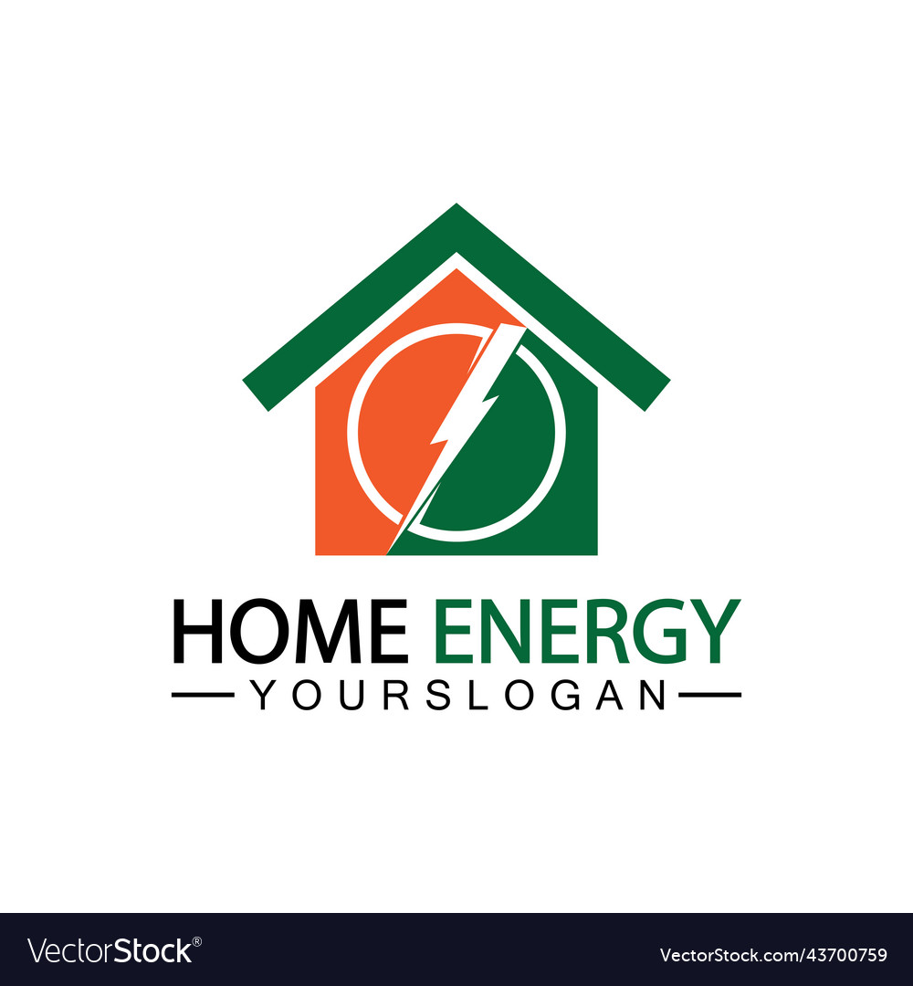 Home power energy logo icon symbol design Vector Image