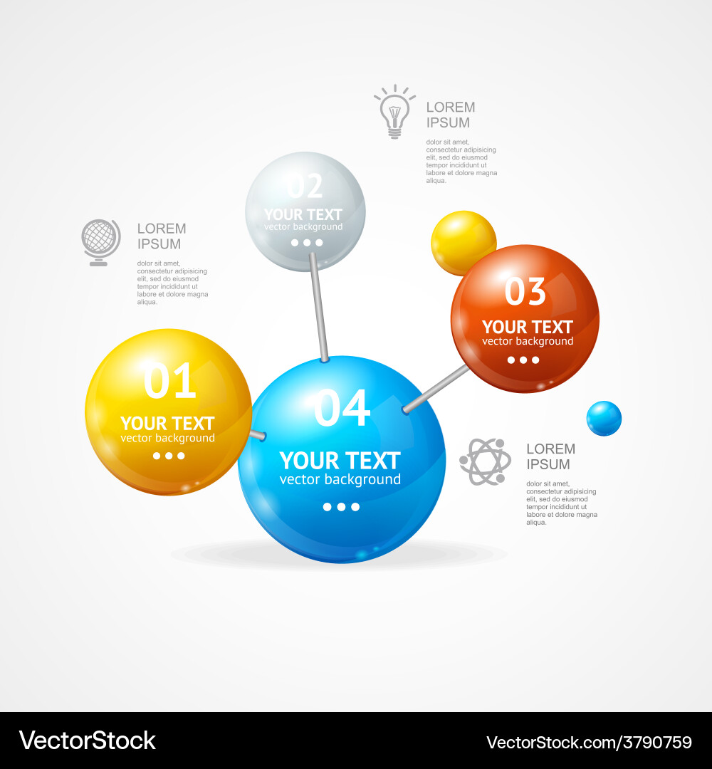 Infografic molecule Royalty Free Vector Image - VectorStock