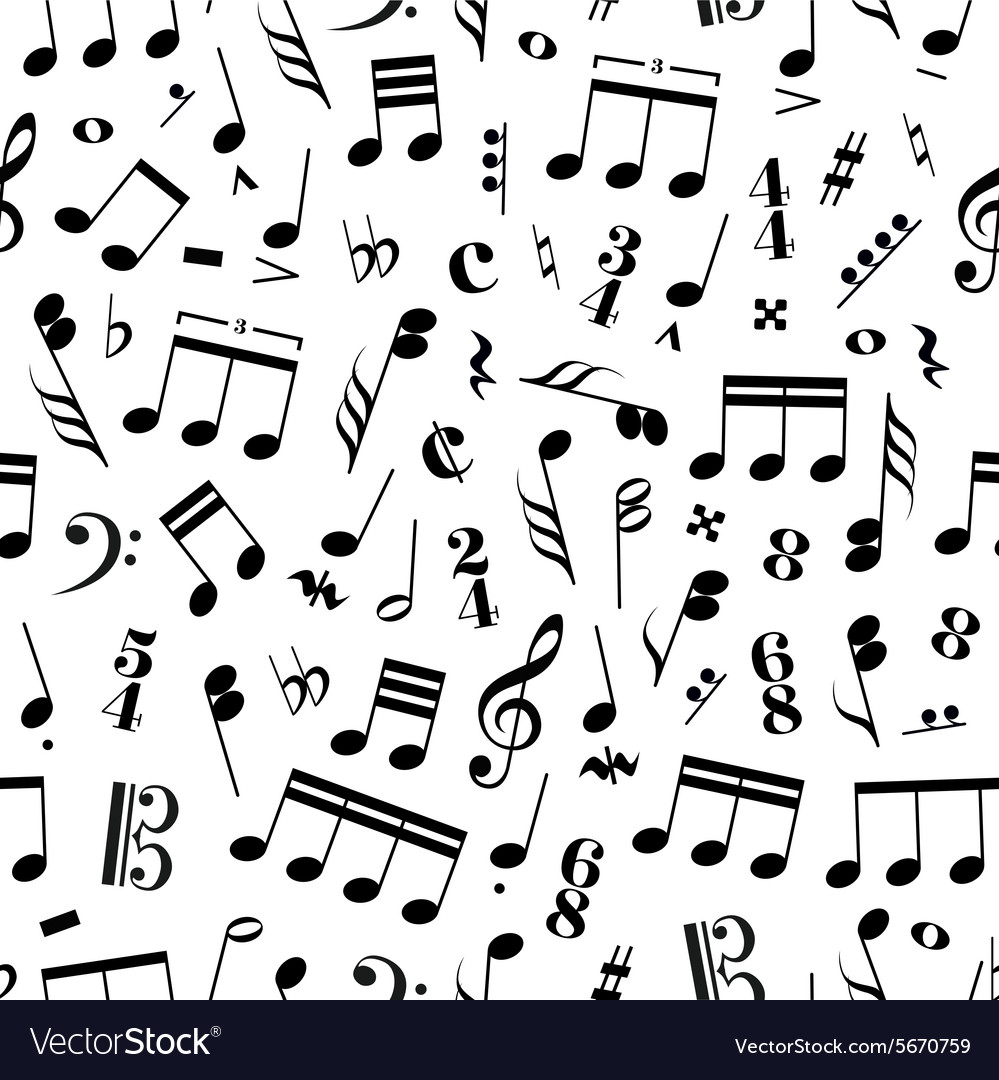 Many music signs and note on white background Vector Image