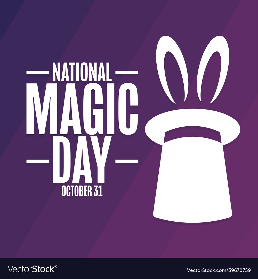 National magic day october 31 holiday concept Vector Image