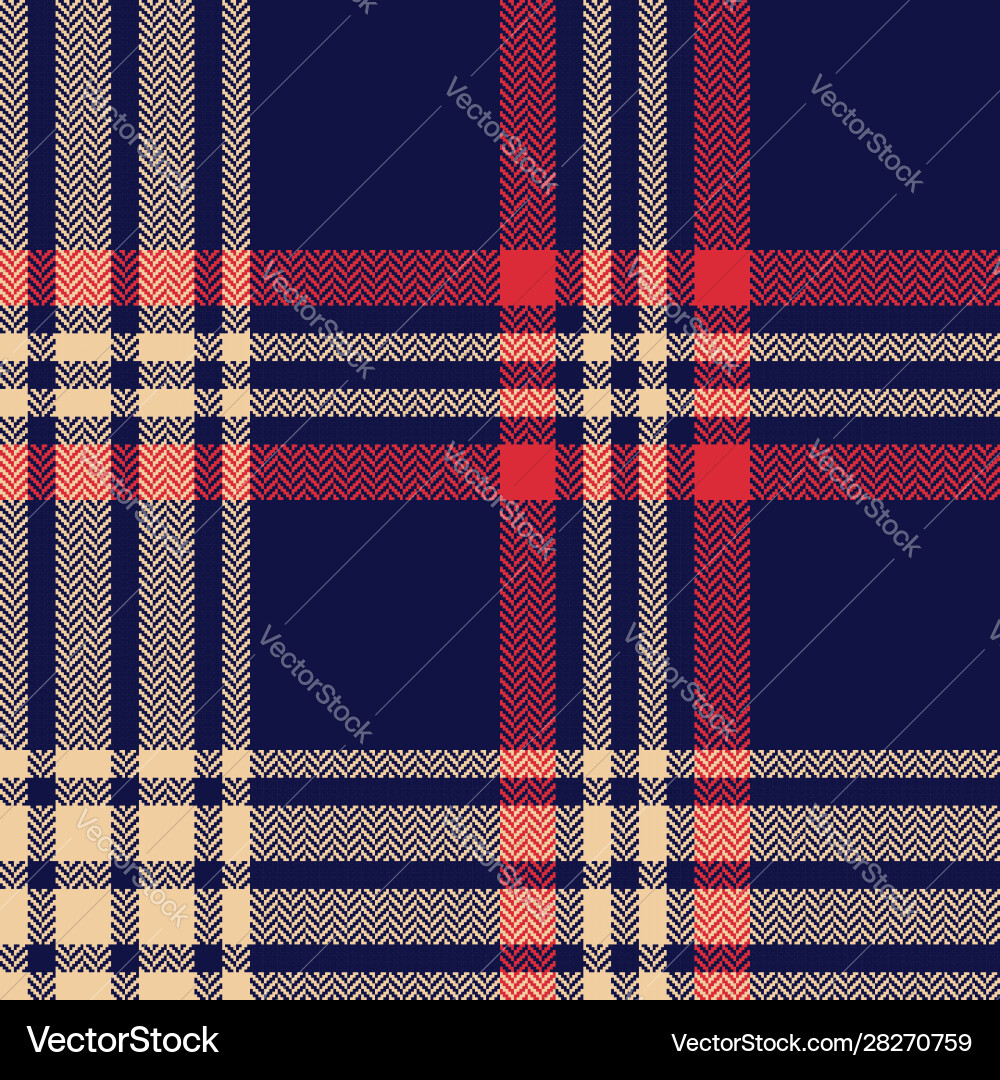 Plaid pattern seamless herringbone background Vector Image