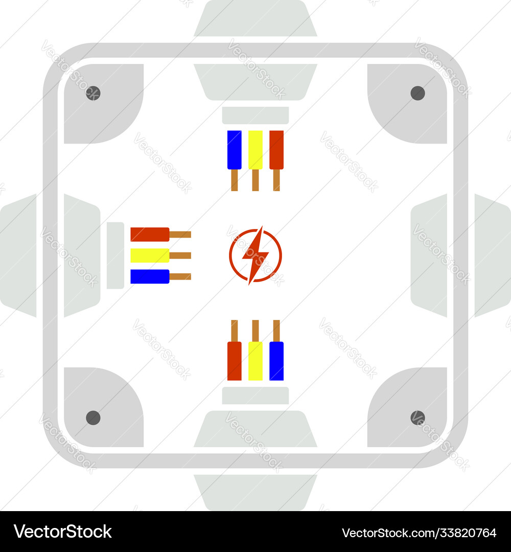 Electrical junction box icon Royalty Free Vector Image
