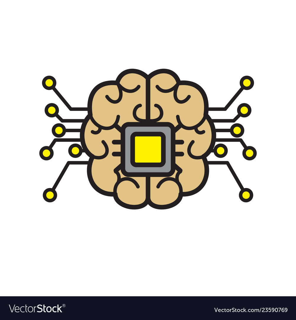 Ai icon on white background for graphic and web Vector Image