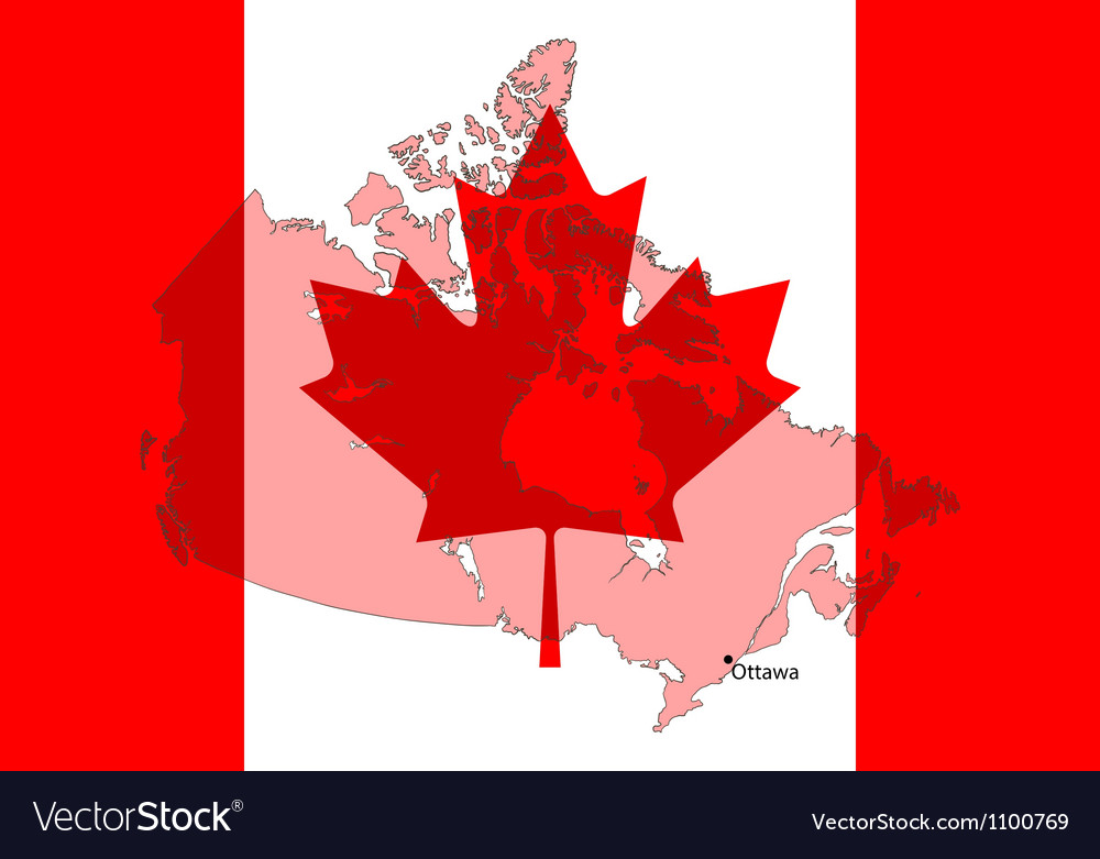 Canada map Royalty Free Vector Image - VectorStock