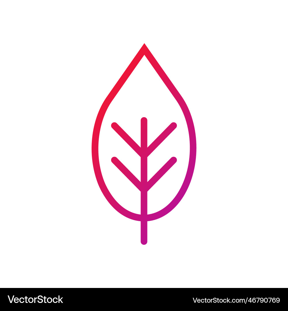 Leaf gradient icon Royalty Free Vector Image - VectorStock