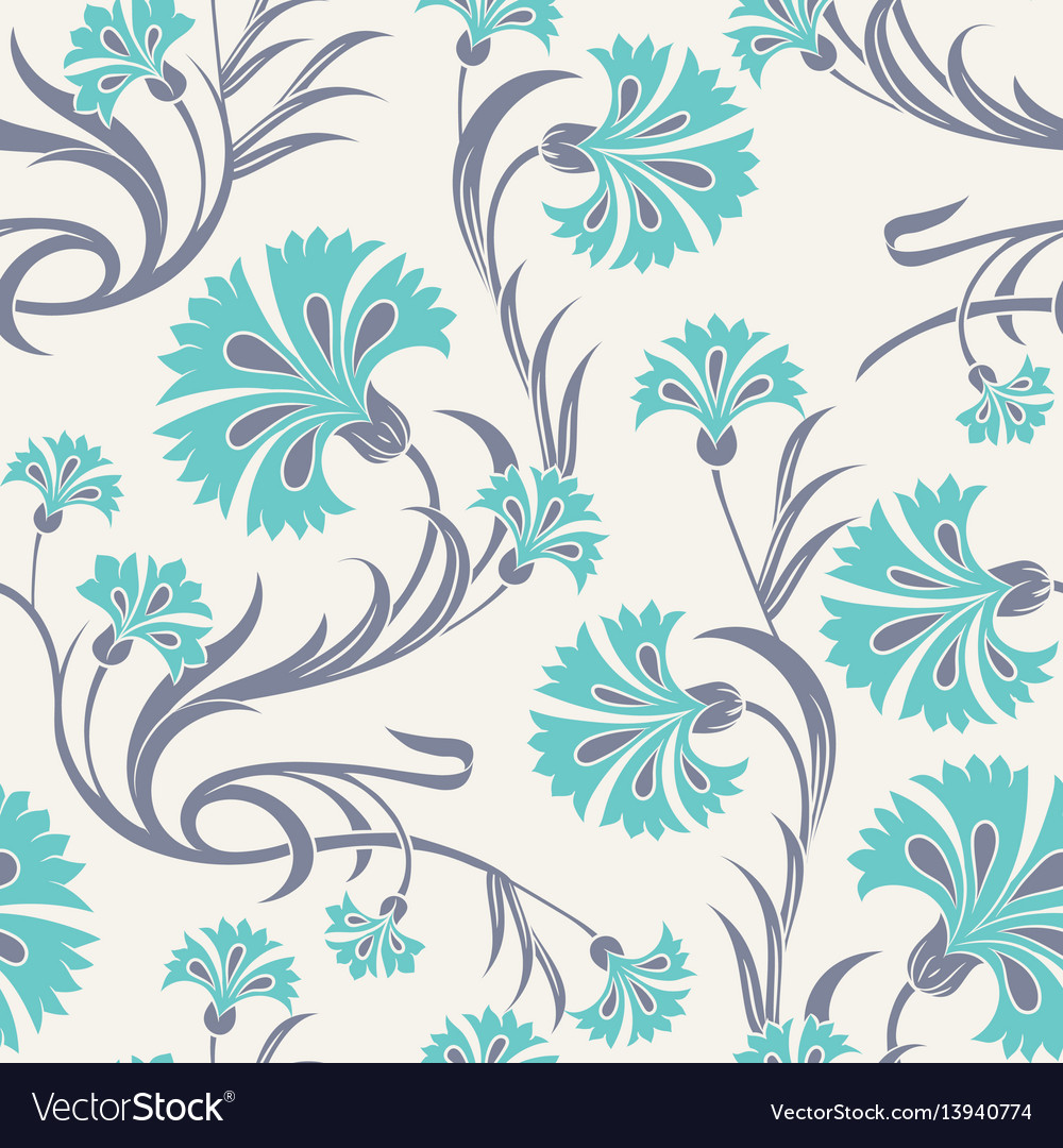 Carnations seamless pattern Royalty Free Vector Image