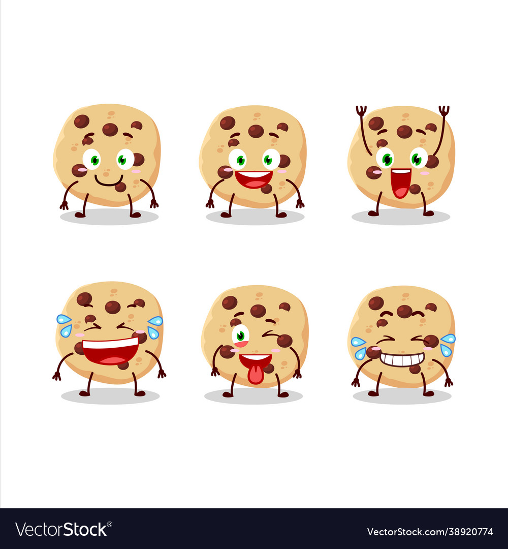 Cartoon character chocolate chips with smile Vector Image