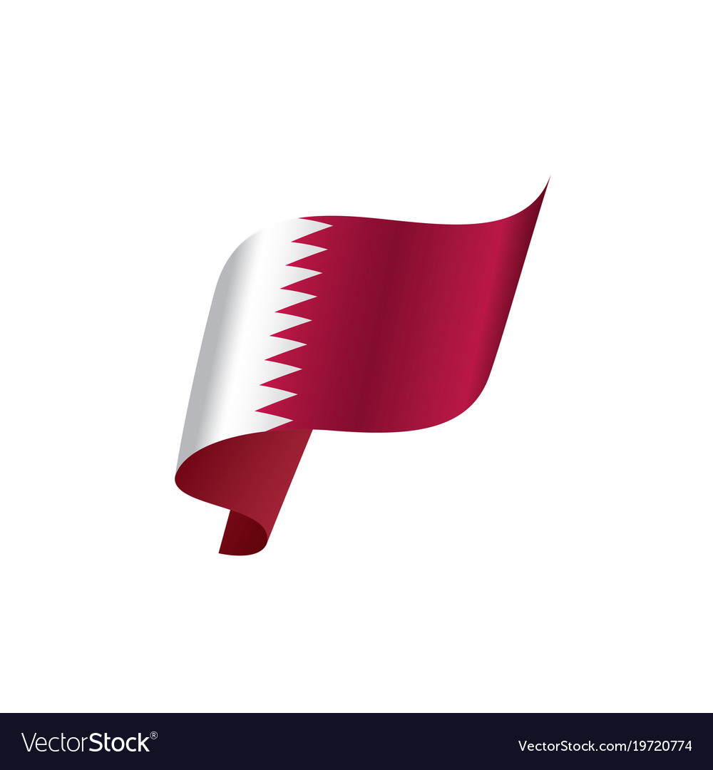 Qatar flag Royalty Free Vector Image - VectorStock