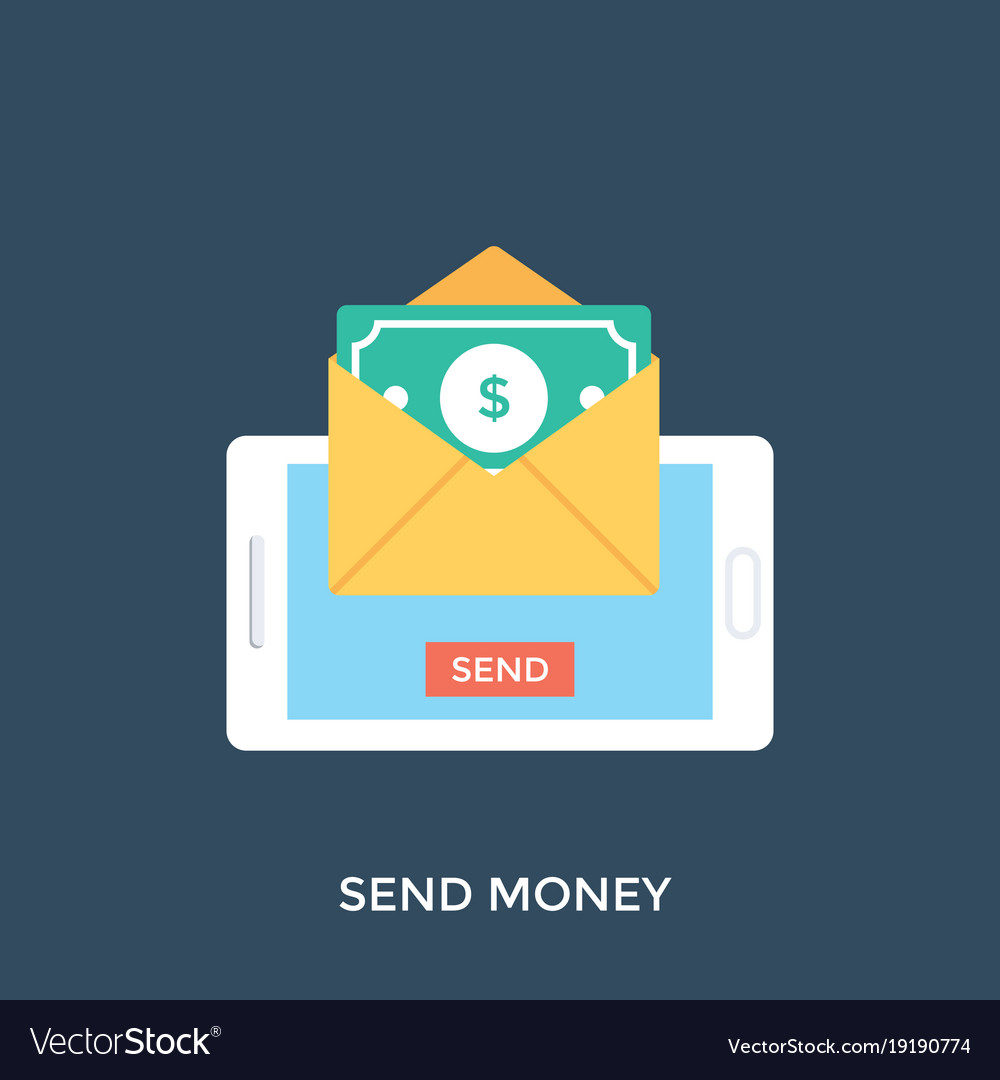 Send Money Royalty Free Vector Image Vectorstock