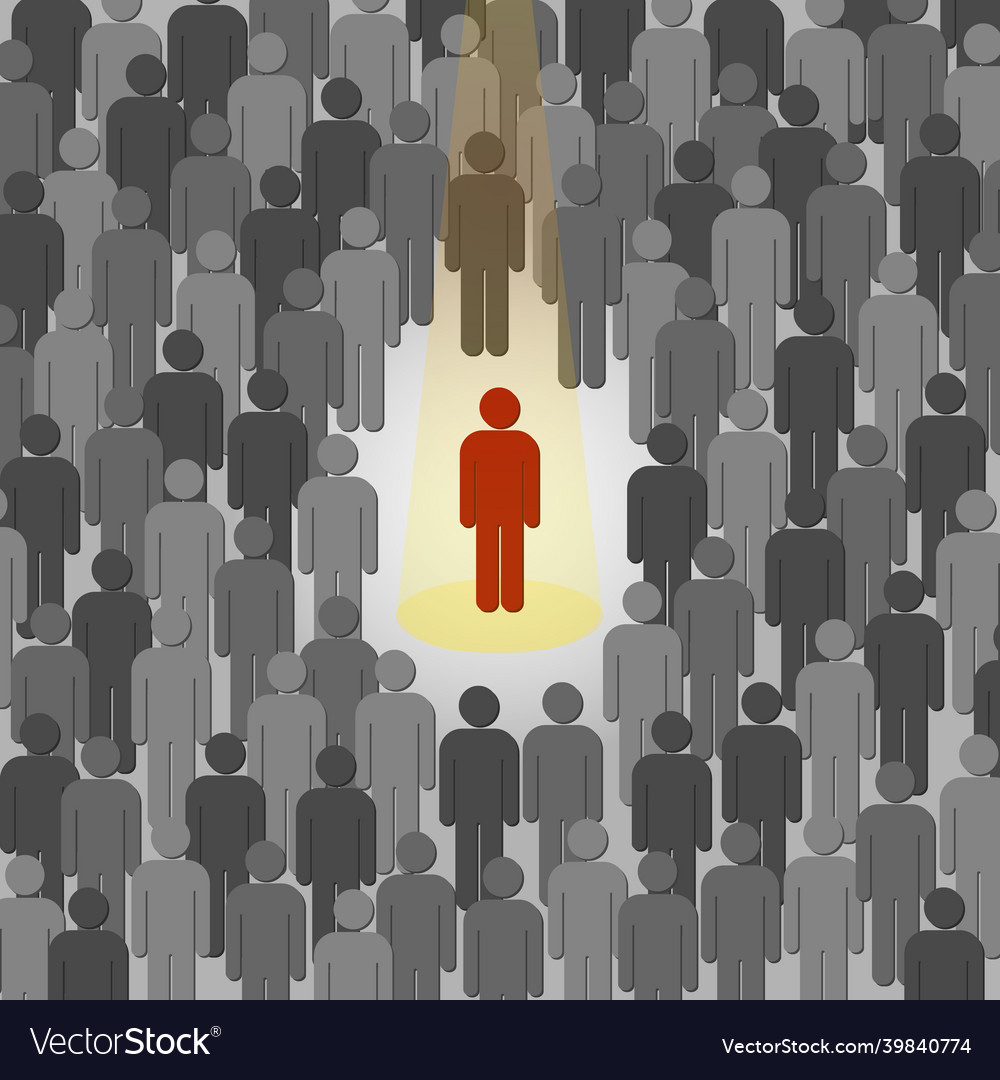 unique-person-in-the-crowd-royalty-free-vector-image