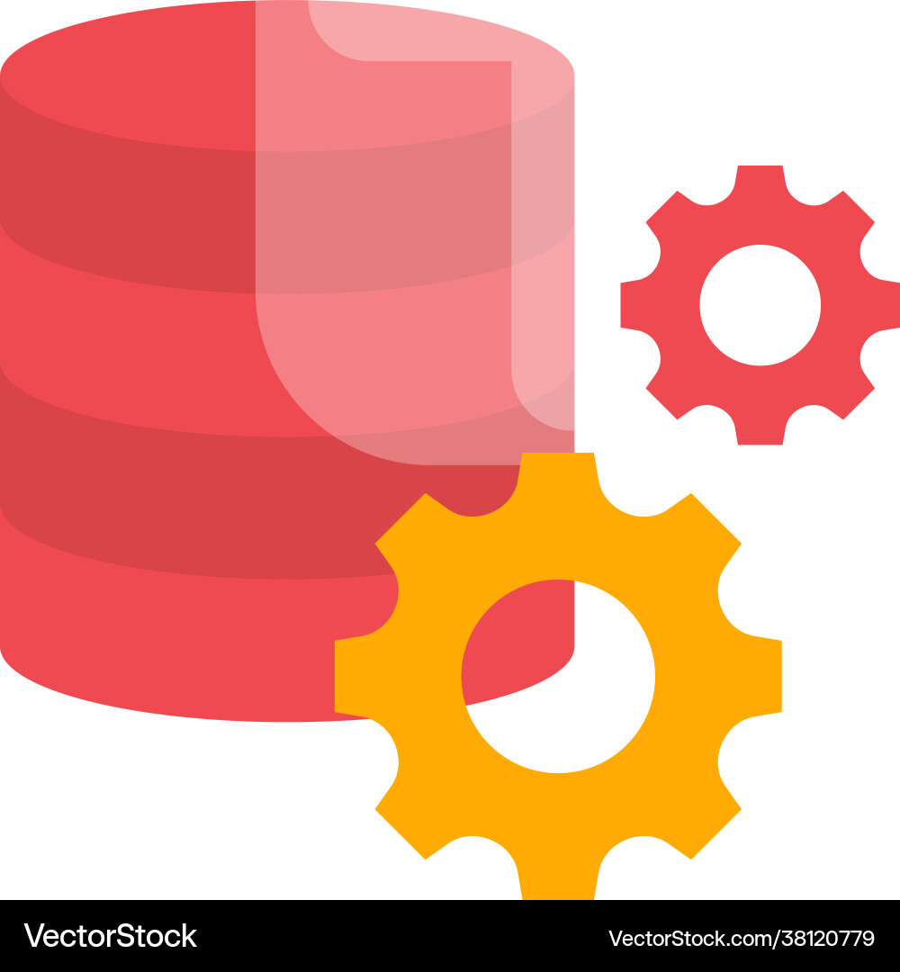 Database management style Royalty Free Vector Image