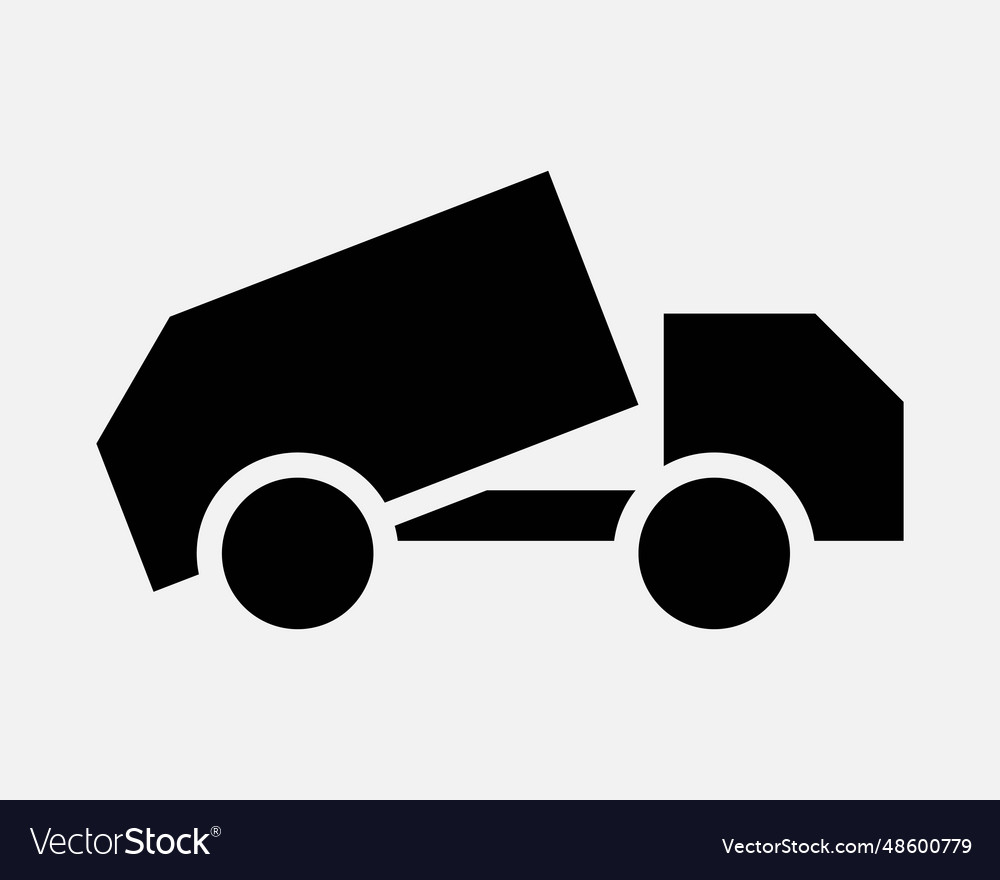 Dump truck icon garbage rubbish lorry construction