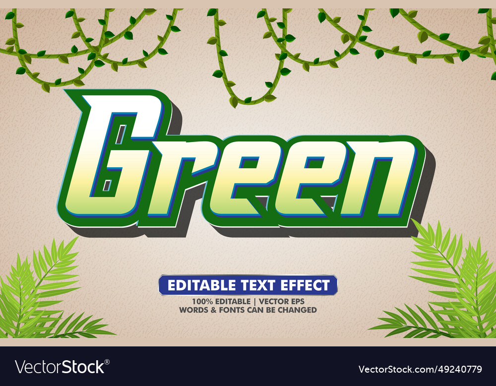 Editable text effect free Royalty Free Vector Image