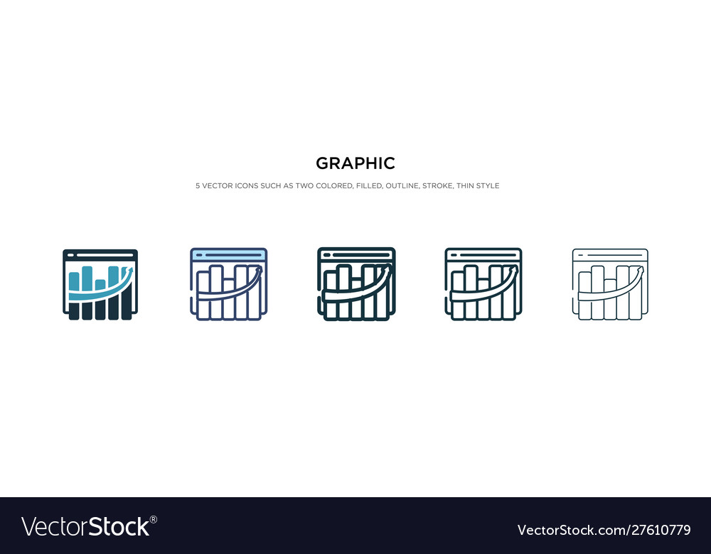 Graphic icon in different style two colored Vector Image
