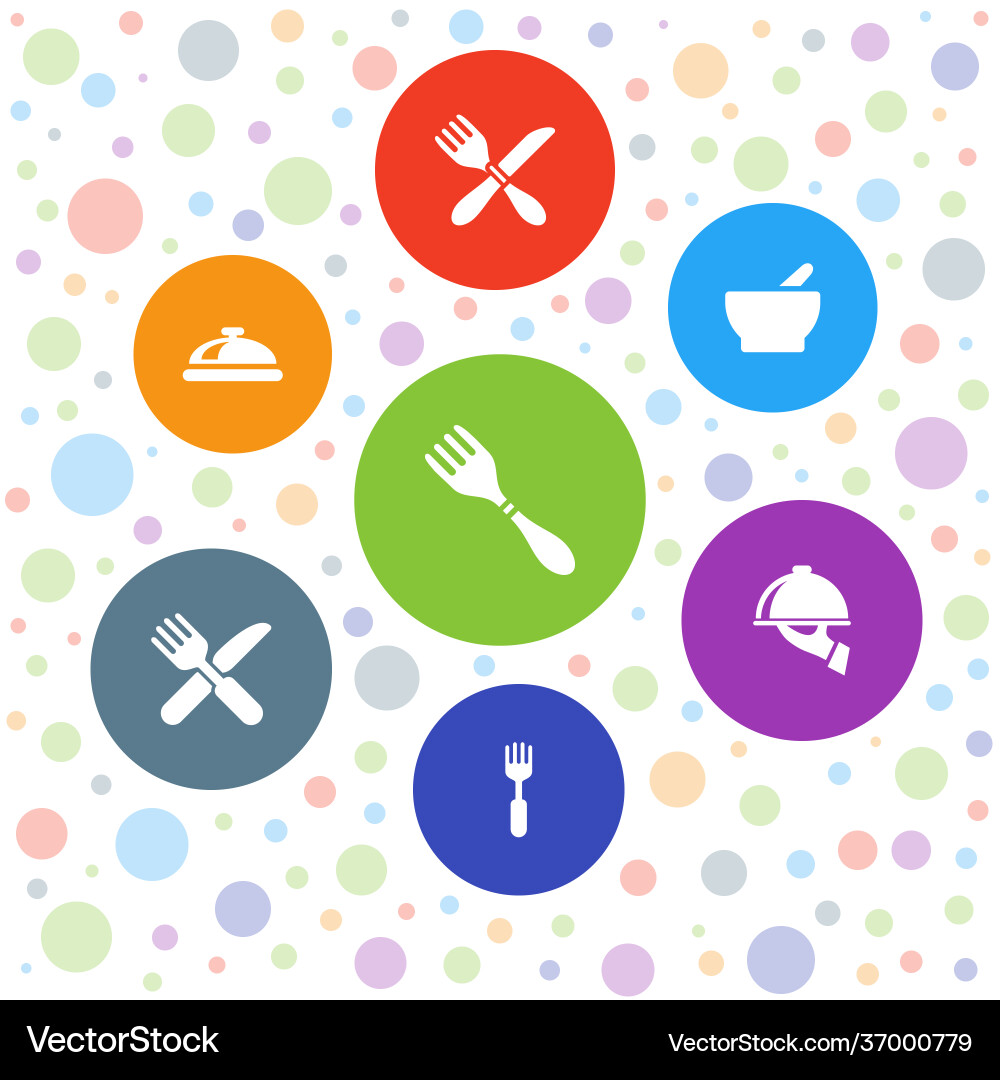 Serving icons Royalty Free Vector Image - VectorStock
