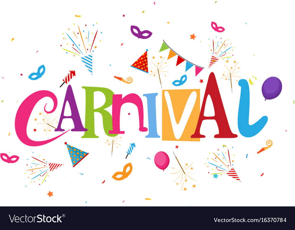 Colorful funfair and carnival background Vector Image