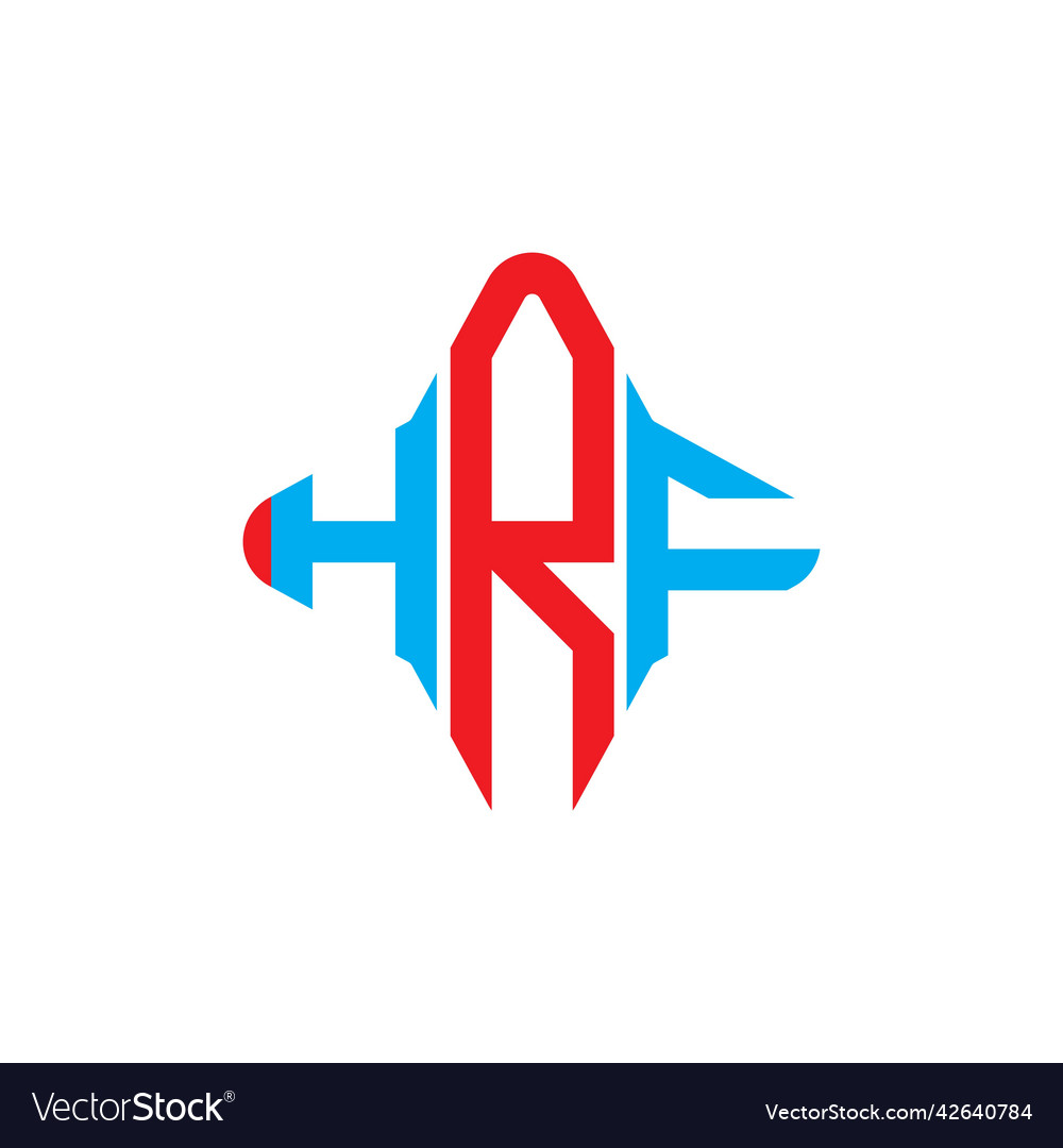 Hrf letter logo creative design with graphic Vector Image