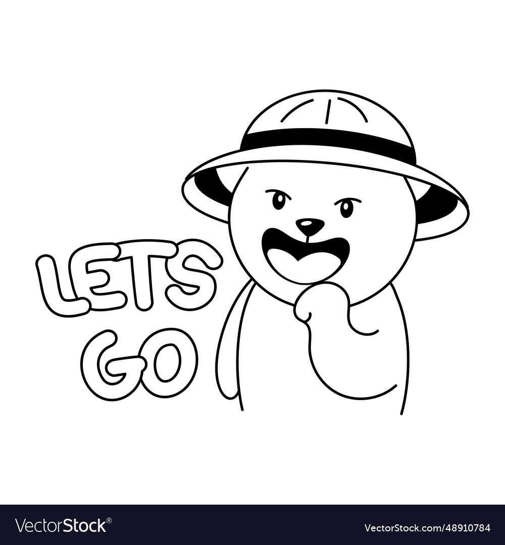 Lets go Royalty Free Vector Image - VectorStock