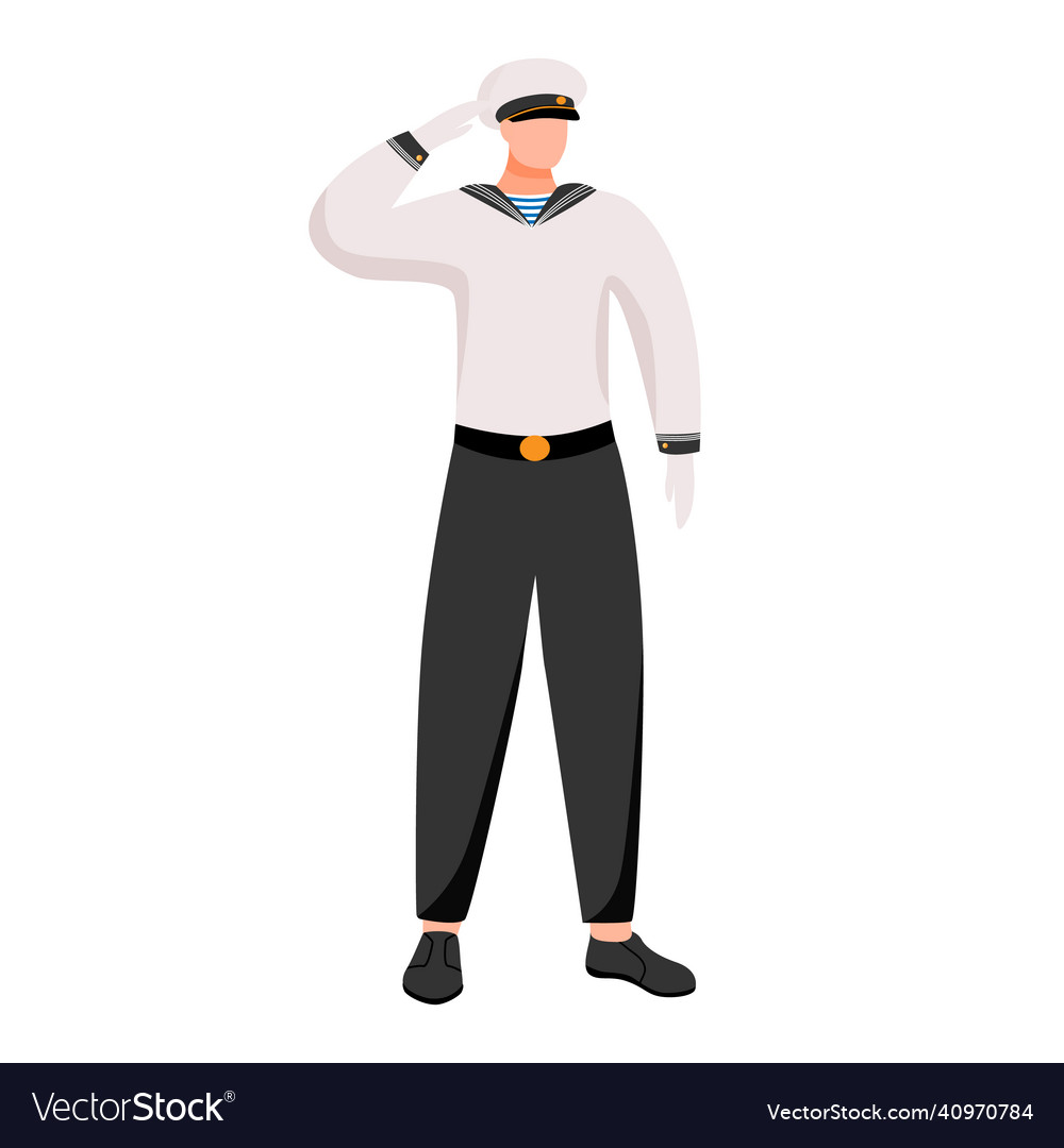 Seafarer flat maritime occupation on passenger Vector Image