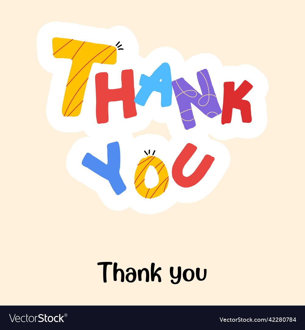 Thank you Royalty Free Vector Image - VectorStock