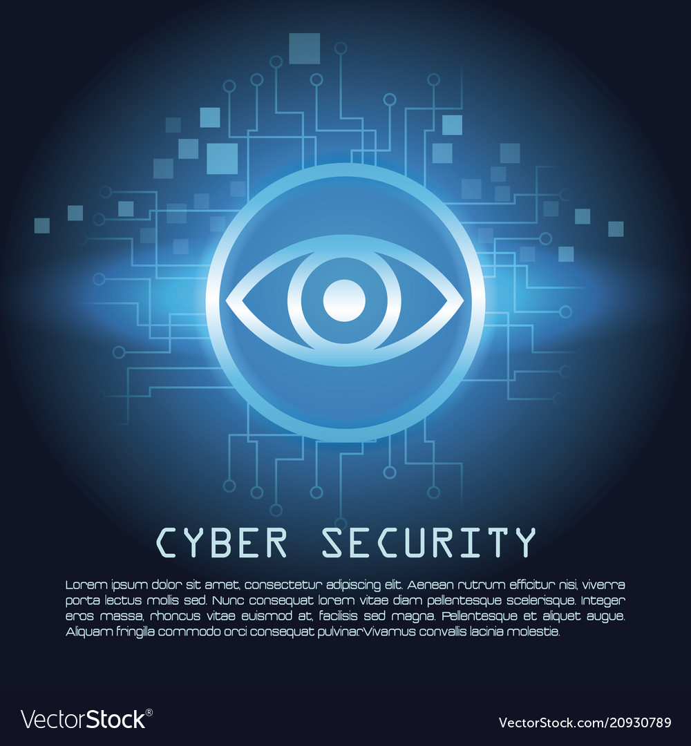 Cyber security banner concept Royalty Free Vector Image