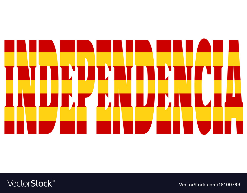 independence word textured by flag of catalonia vector image
