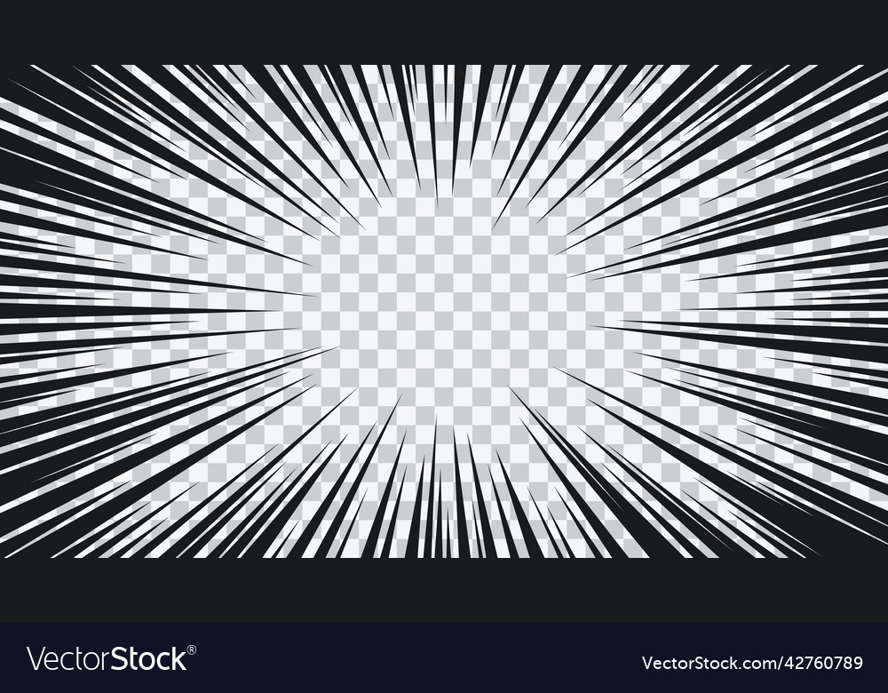 Black and White Radial Lines Spped Light or Light Rays Comic Book Style  Background. Manga or Anime Speed Drawing Graphic Black Stock Illustration -  Illustration of burst, line: 192671347