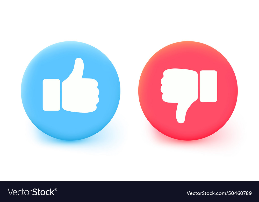 Thumb up and down icon like unlike button