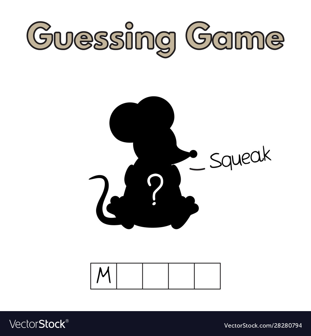 Cartoon Mouse Guessing Game Royalty Free Vector Image