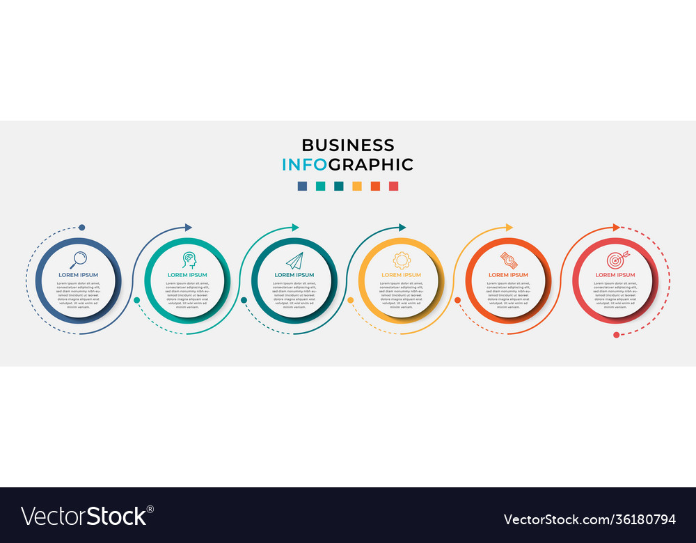 Minimal business infographics template timeline Vector Image