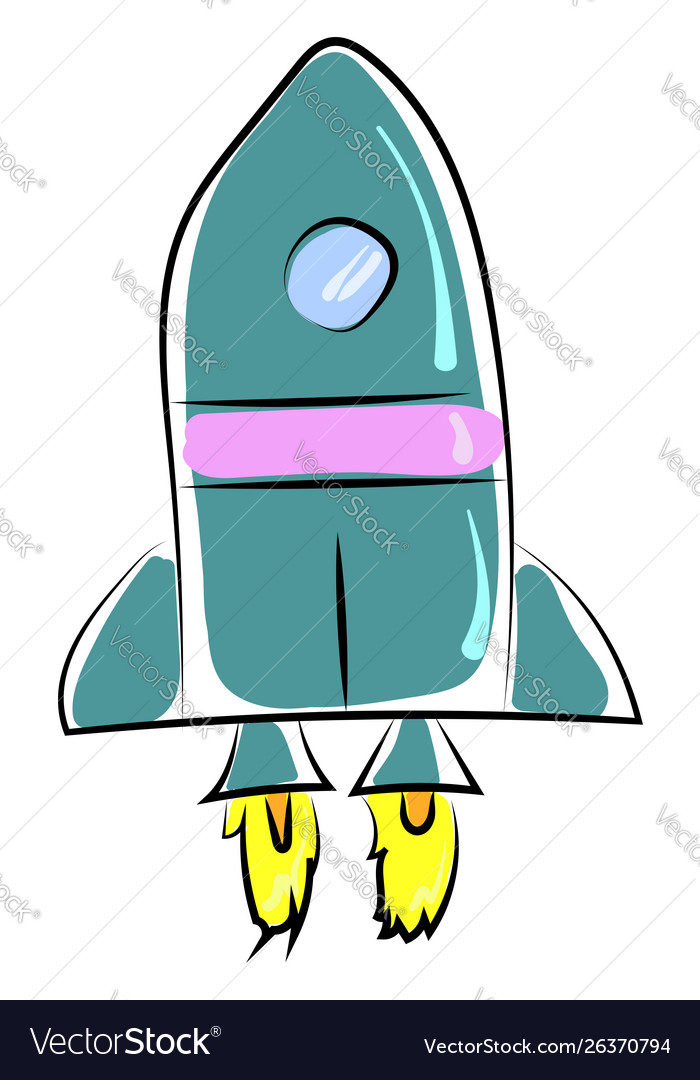 Rocket drawing on white background Royalty Free Vector Image Rocket drawing on white background Royalty Free Vector Image