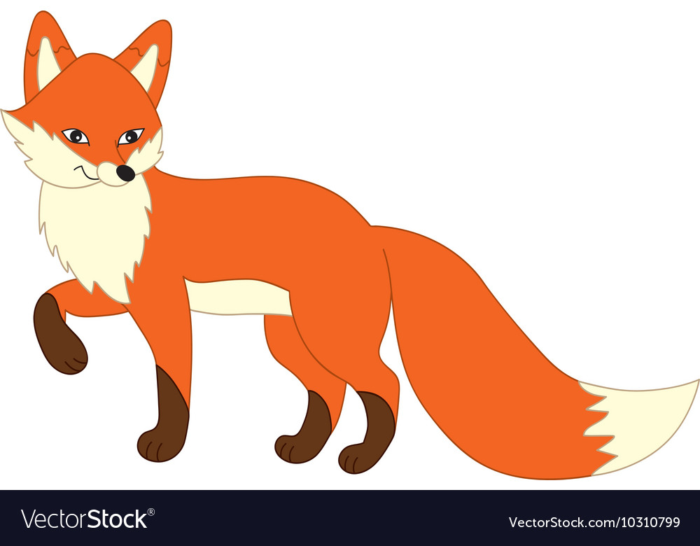 Premium Vector Cartoon The Fox Is Sitting - vrogue.co