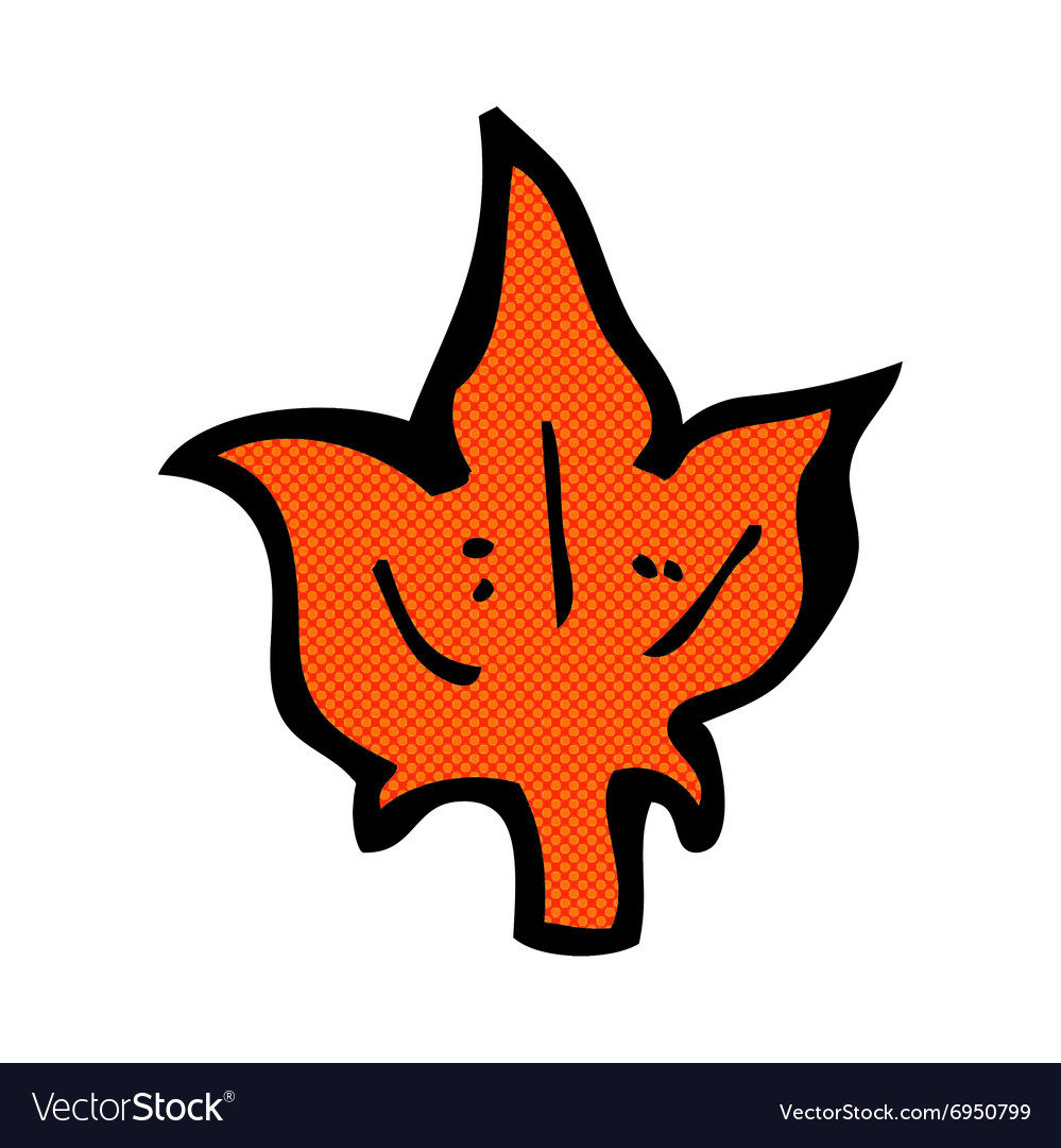 Comic cartoon leaf symbol Royalty Free Vector Image