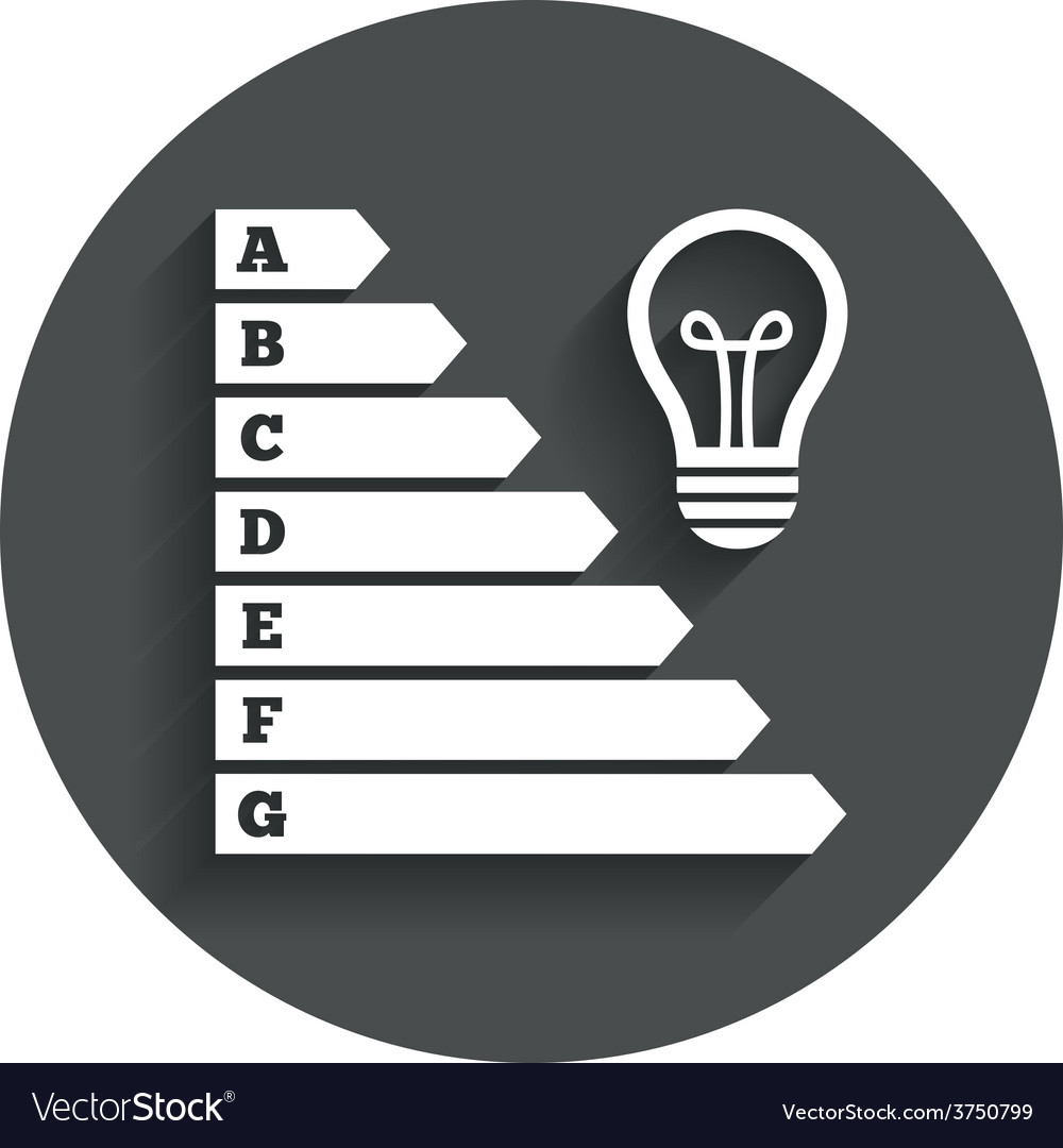 Energy efficiency icon electricity consumption Vector Image