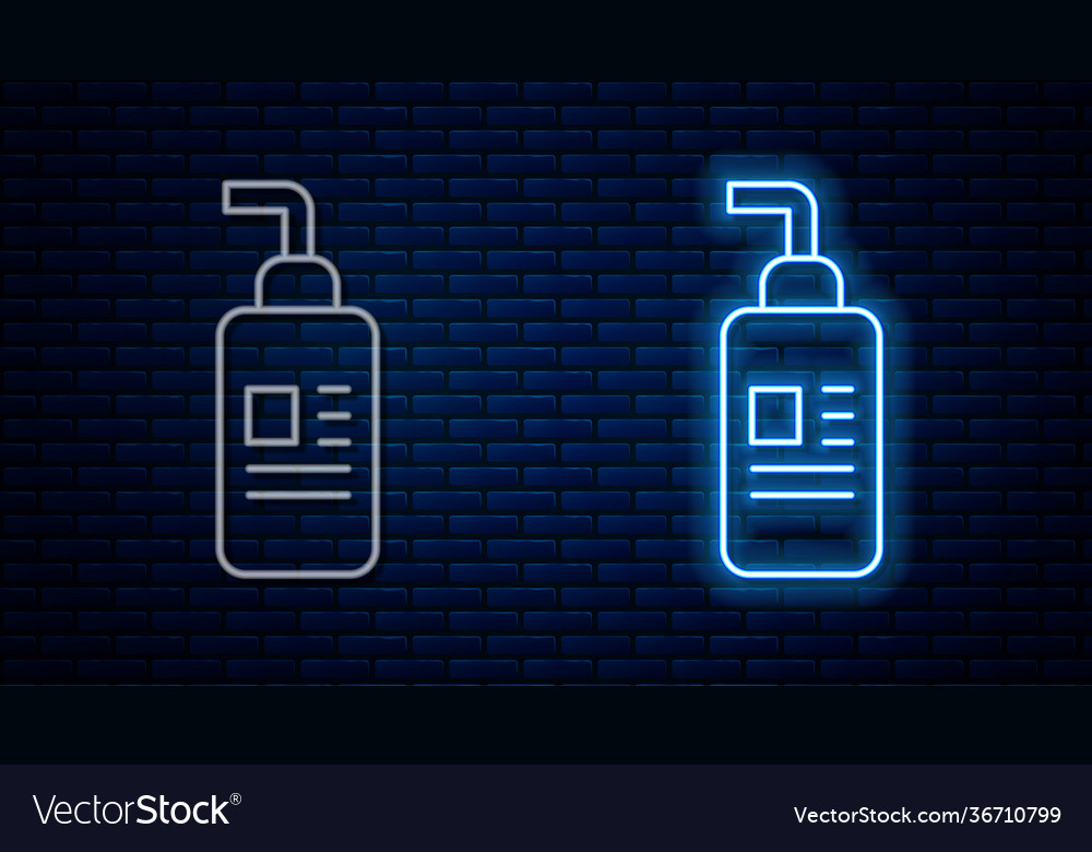 Glowing neon line cream or lotion cosmetic tube Vector Image