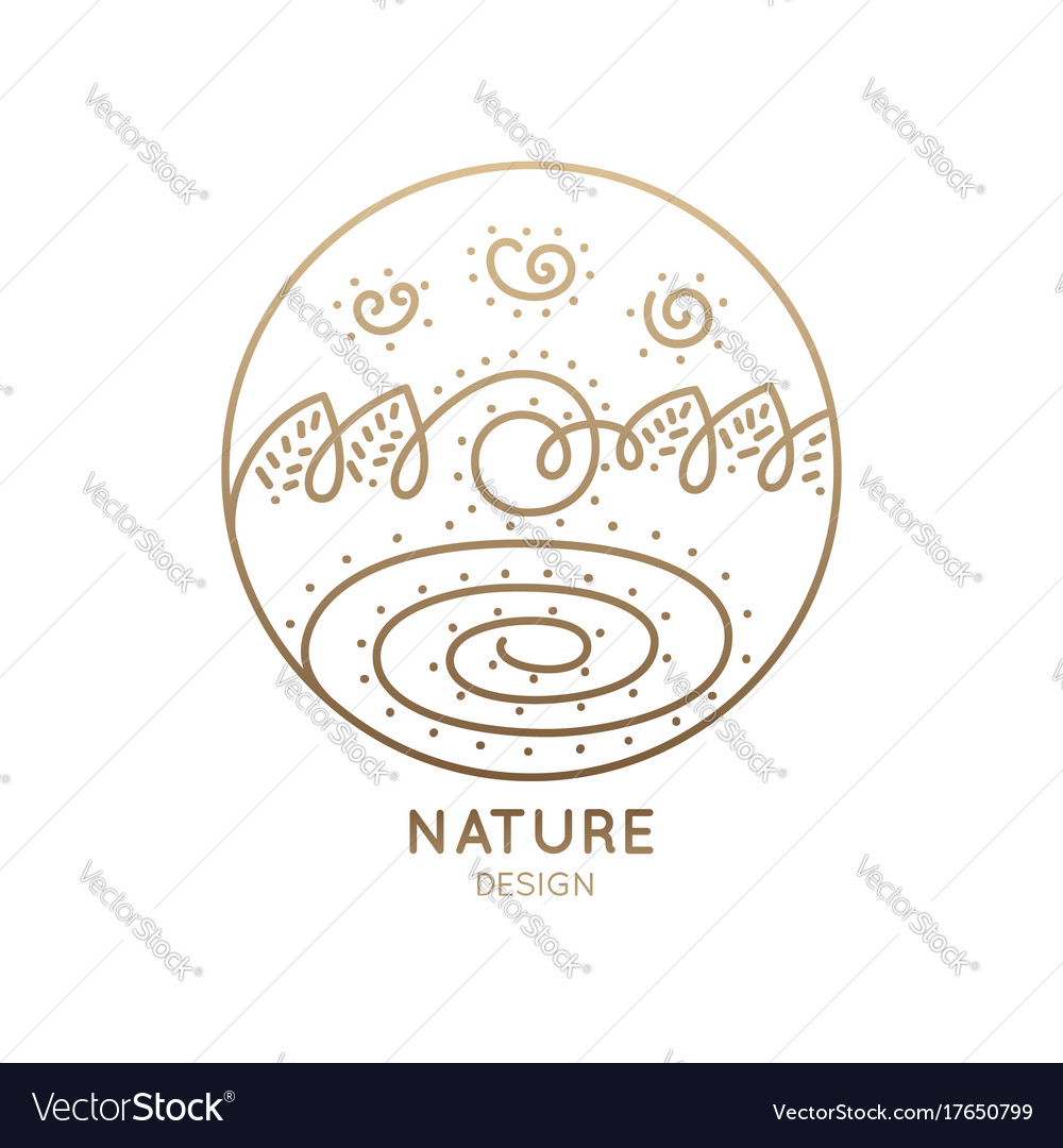 Logo circle nature Royalty Free Vector Image - VectorStock